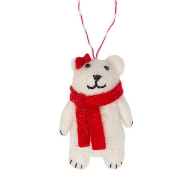 Gifted Hands Bear White Decoration