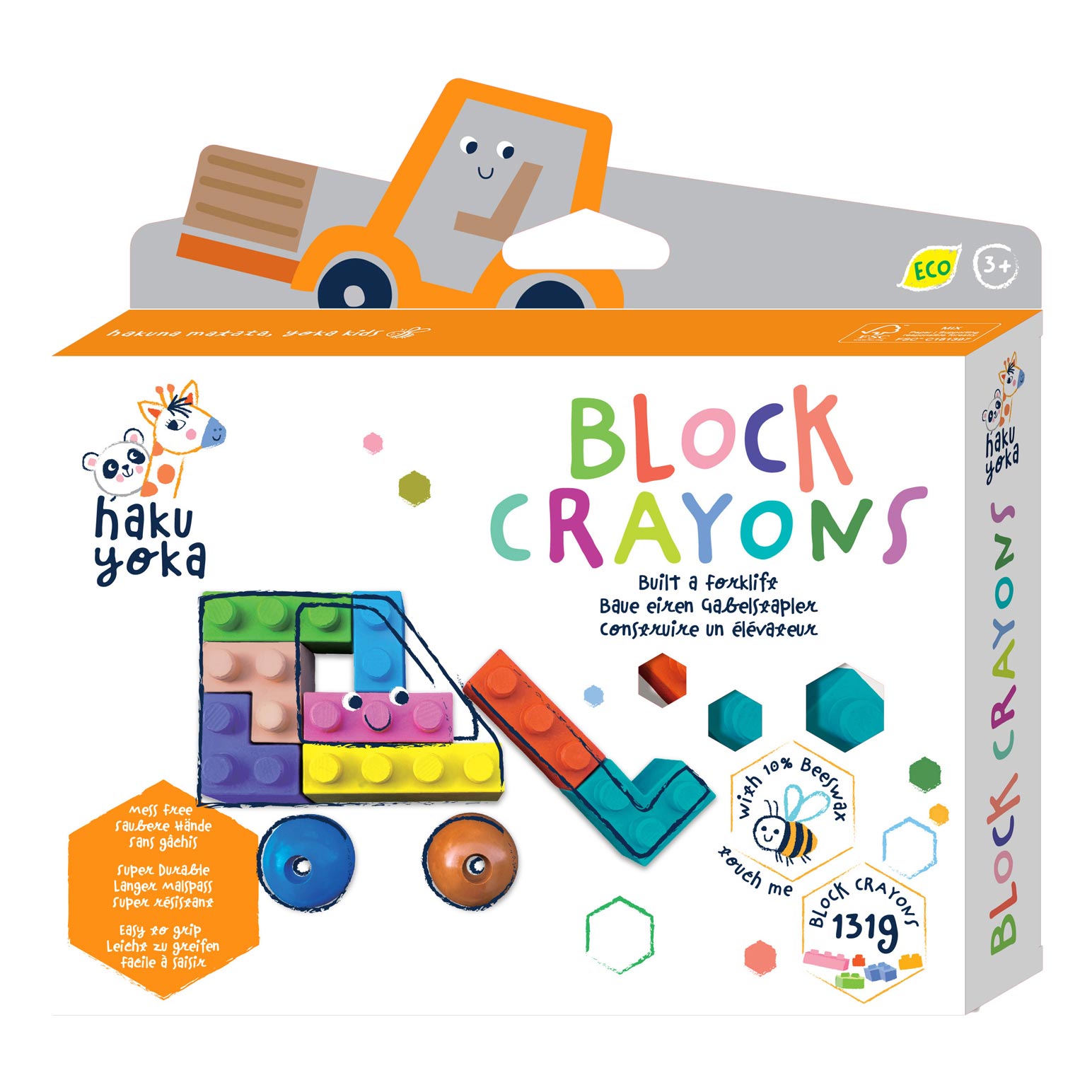 Haku Yoka Block Crayons Forklift