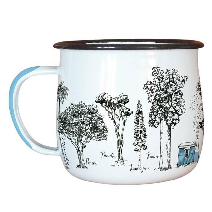 Tanya Wolfkamp Nz Trees Enamel Mug