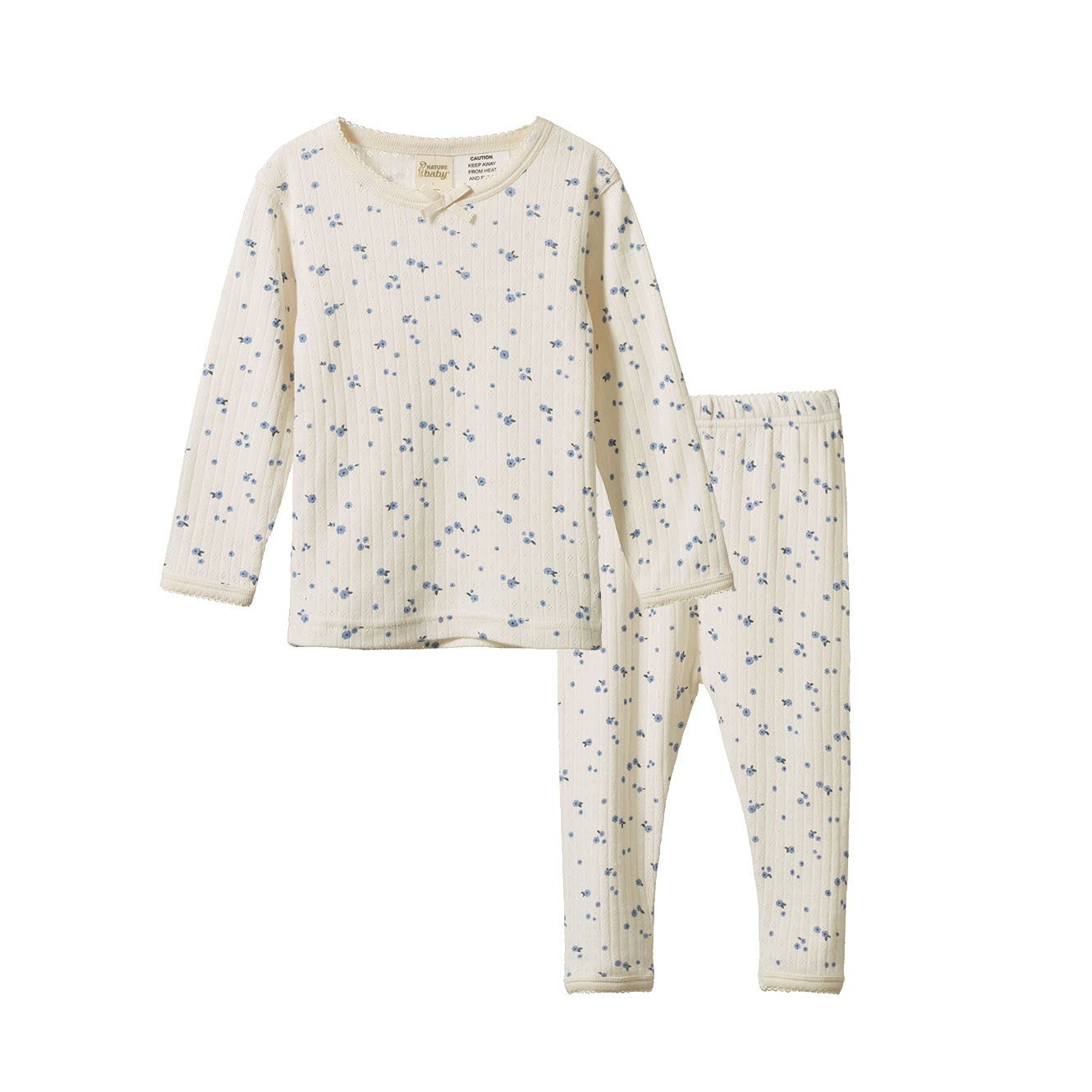 Nature Baby Pointelle Long Sleeve Pyjama 2 Piece Set 3-4Y