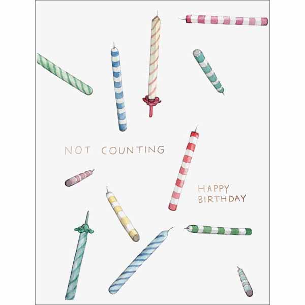 Not Counting Candles Foil Card