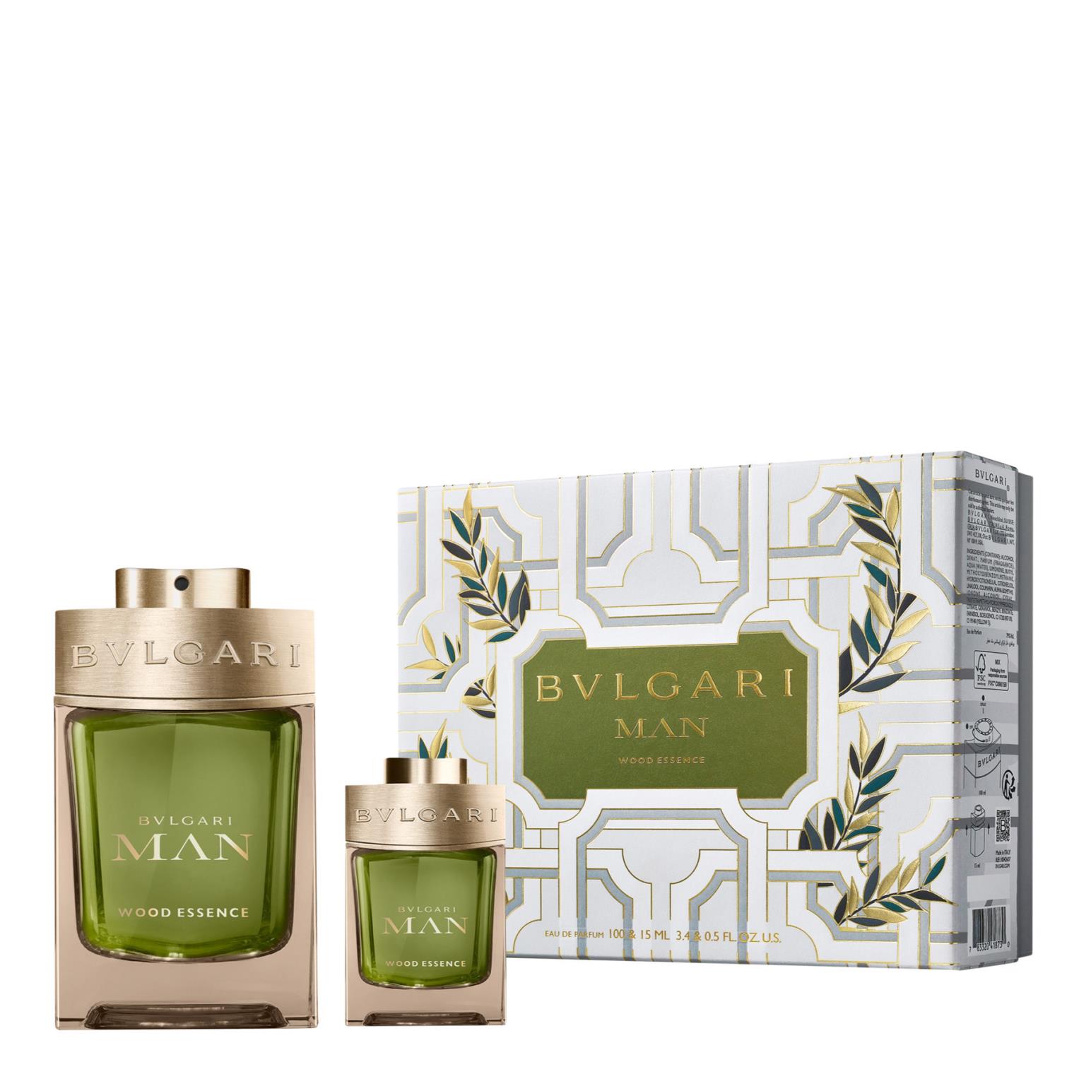 Bvlgari Man Wood Essence Xmas Set (EDP 100ml + EDP 15ml)