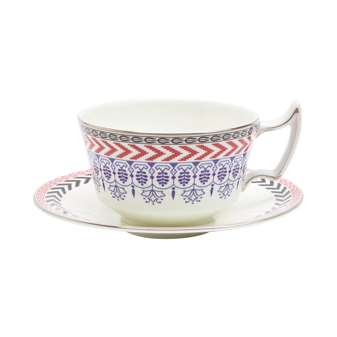 Wedgwood Bone China Festive Teacup & Saucer