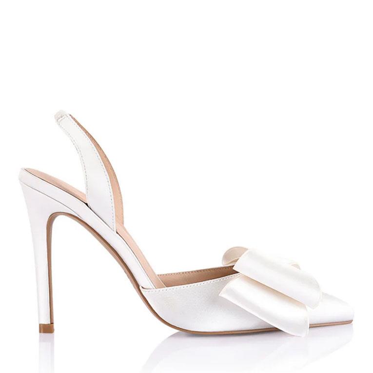 LANA WILKINSON Lee Pump White Satin