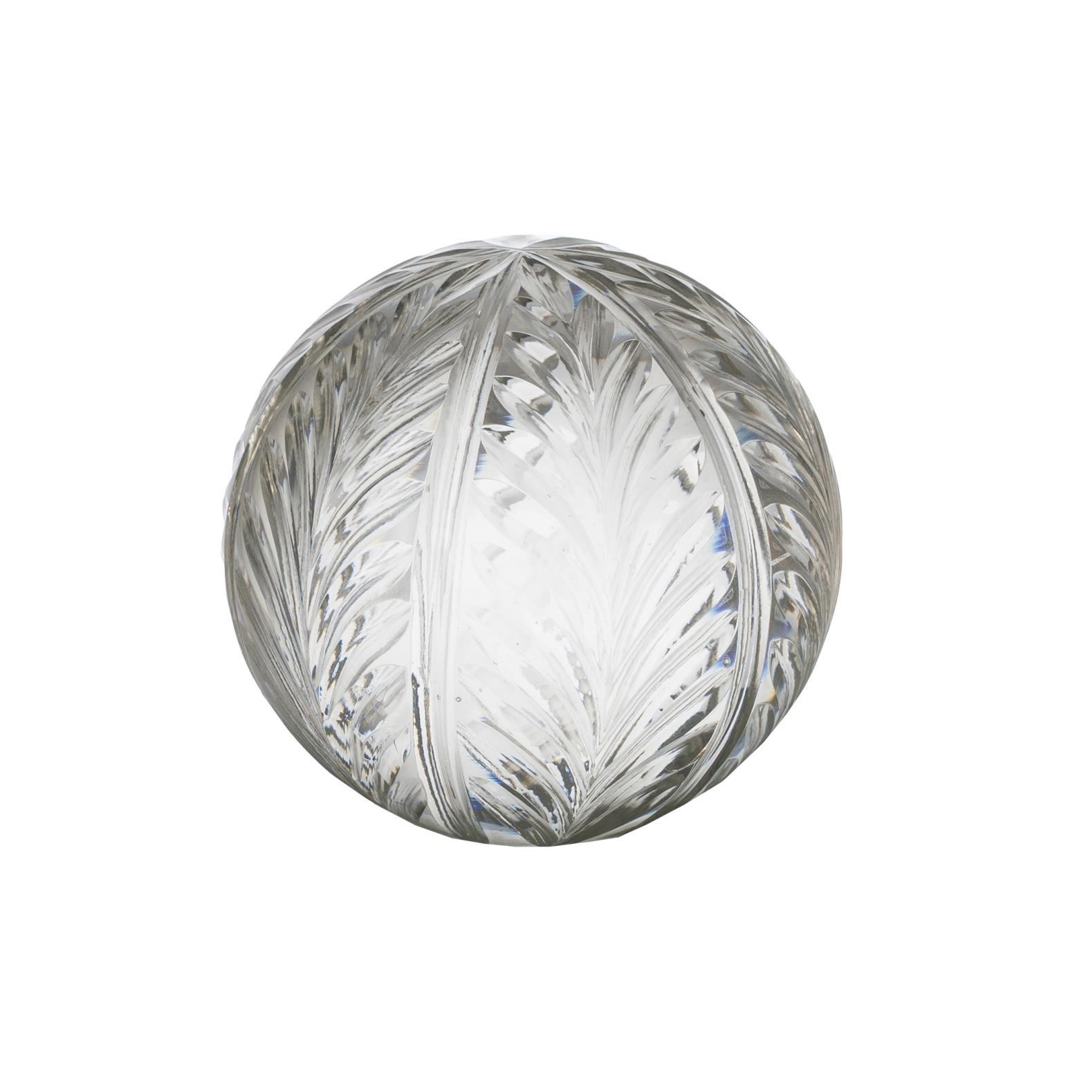 French Country Medium Wing Cut Glass Ball 4"