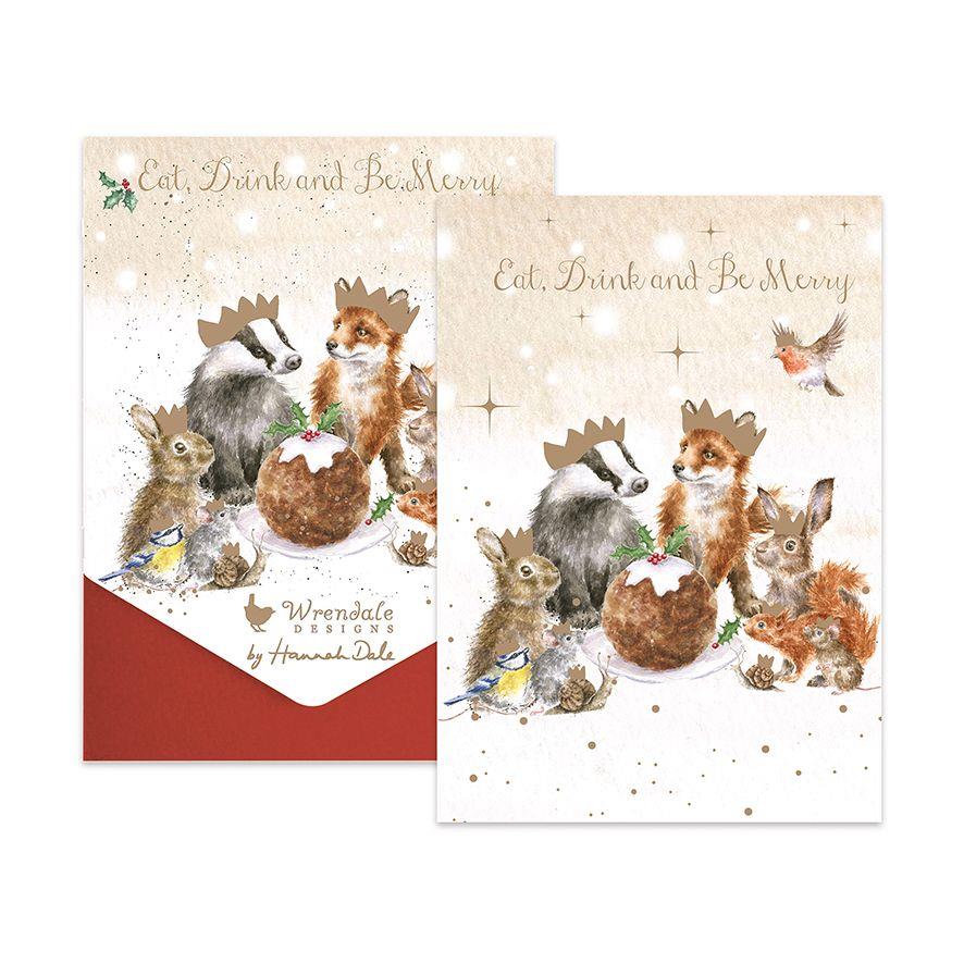 Wrendale Christmas Box of Cards: Christmas Party