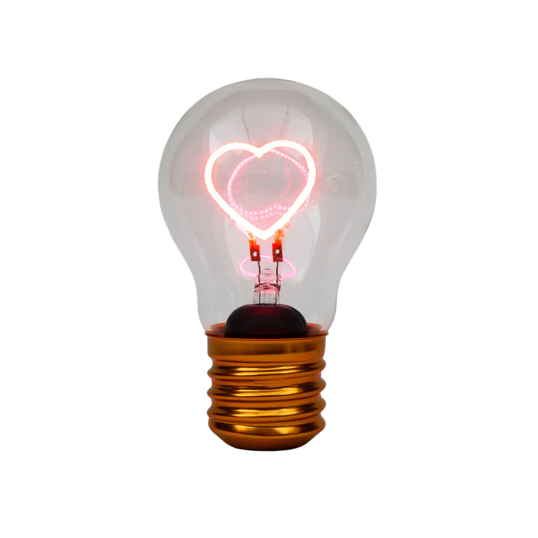 Stellar Haus Pink Heart Lightbulb Lamp