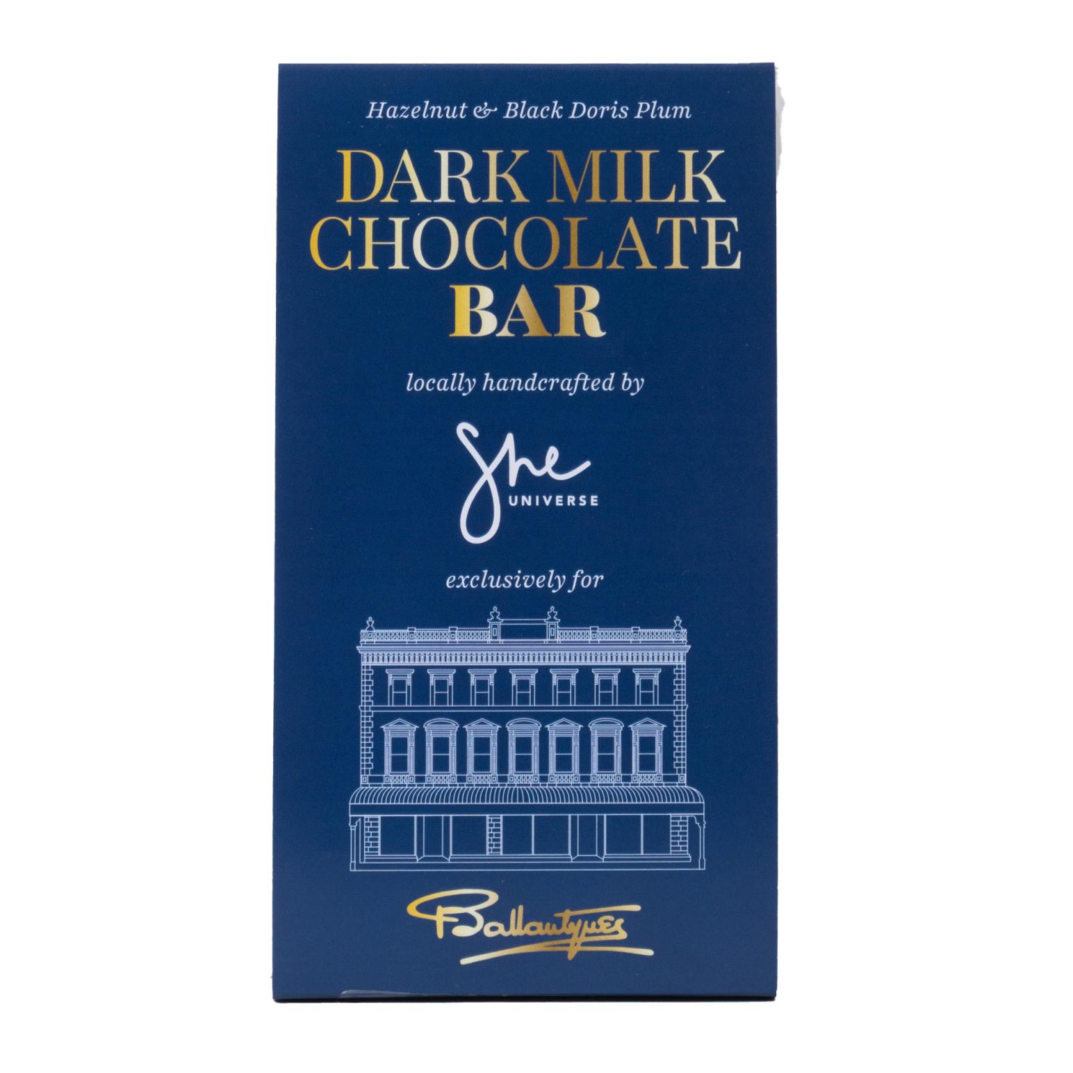 Ballantynes Dark Chocolate Hazelnut & Black Doris Plum Bar 100g