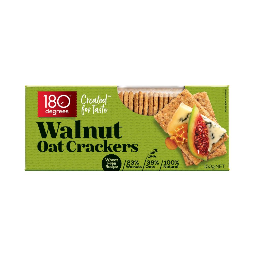 180 Degrees Walnut Oat Crackers 150g