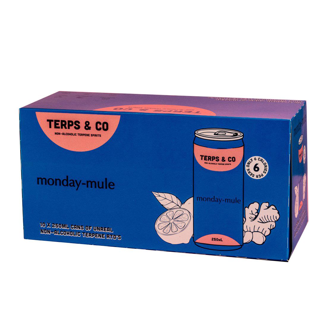 Terps & Co Monday-Mule Non-Alcoholic Cocktail 250ml 10 Pack