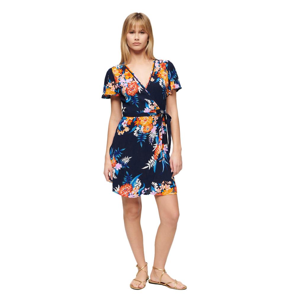 Superdry Printed Mini Wrap Dress