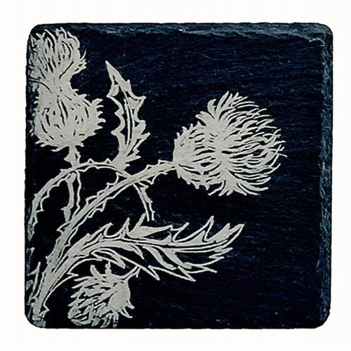 Selbrae House Single Coaster - Thistle Trio