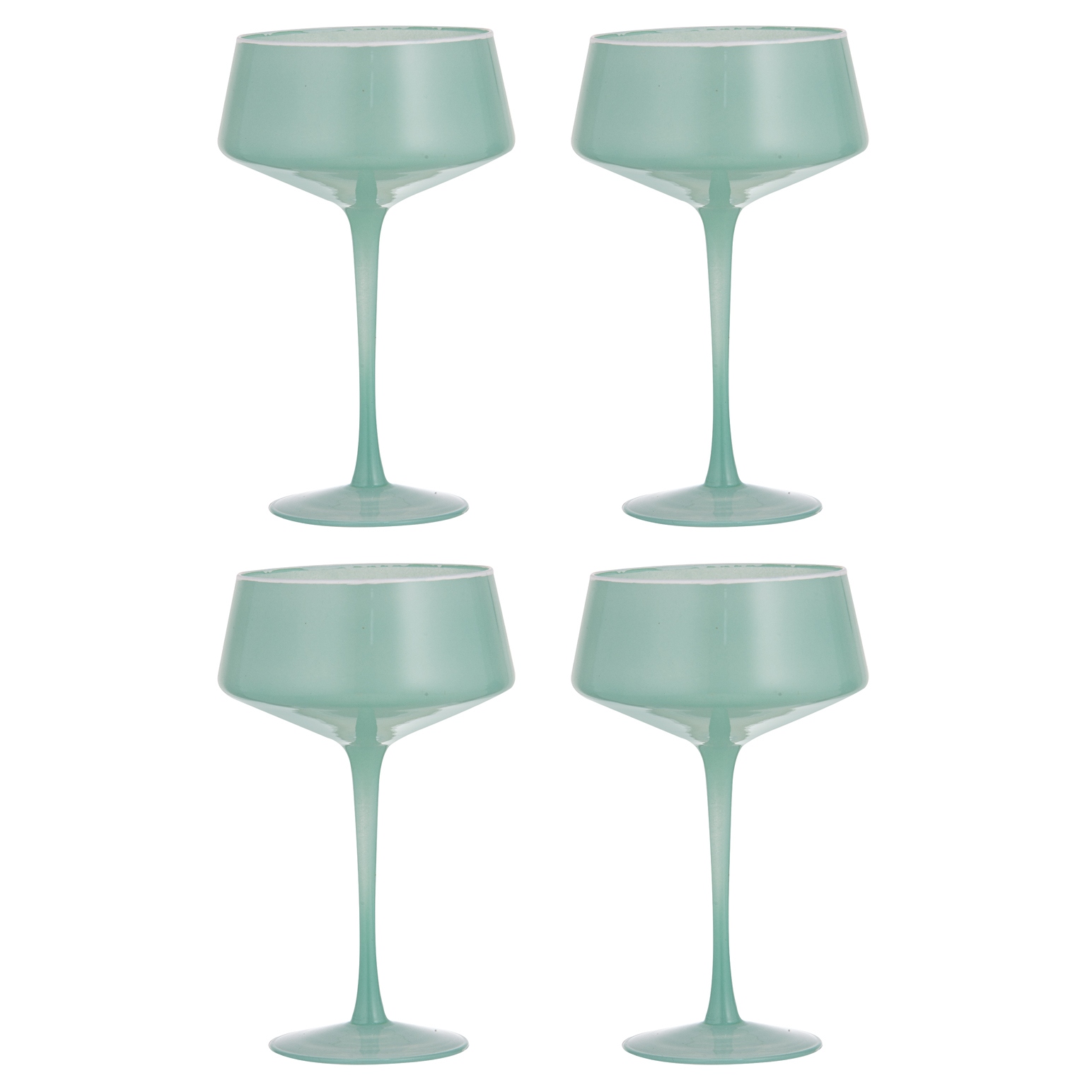 Ladelle Chelsea Mint Coupe Glass Set Of 4