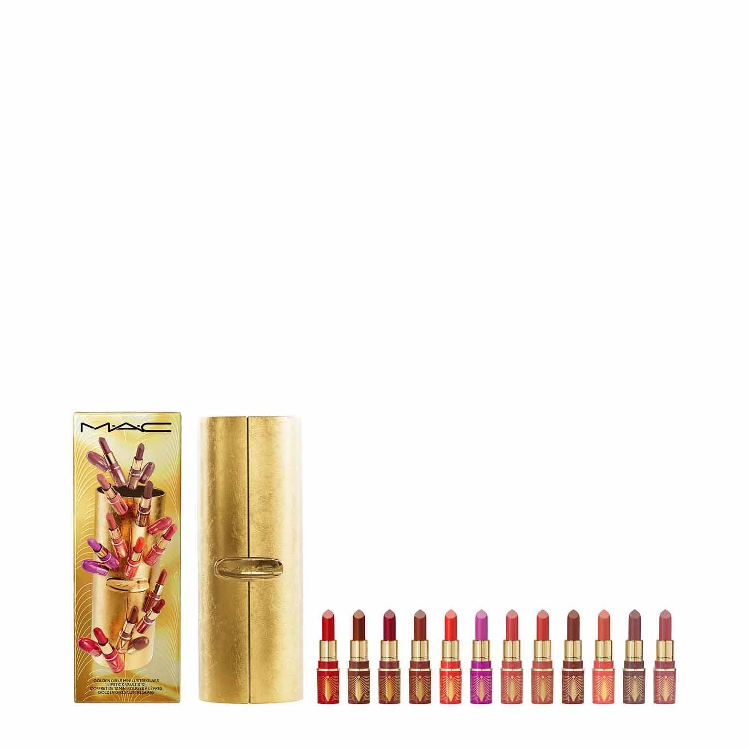 M.A.C Golden Girls Mini Lustreglass Lipstick Vault x 12