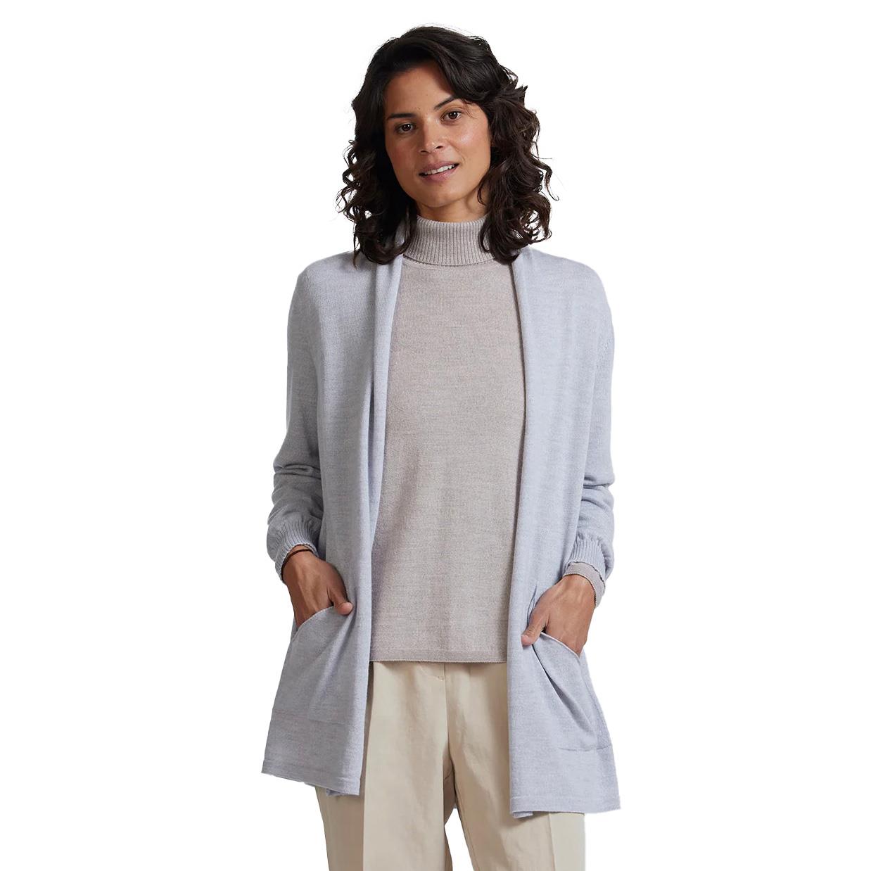 Royal Merino Open Front Long Cardigan