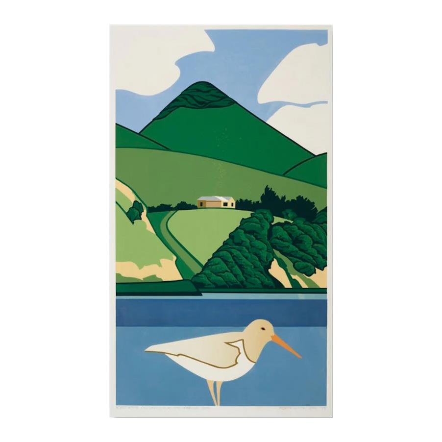 Robin White White Oystercatcher and Harbour Cone Print