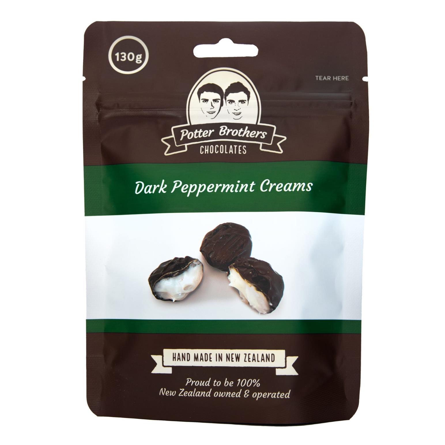 Potter Brothers Peppermint Creams In Dark Chocolate 130g