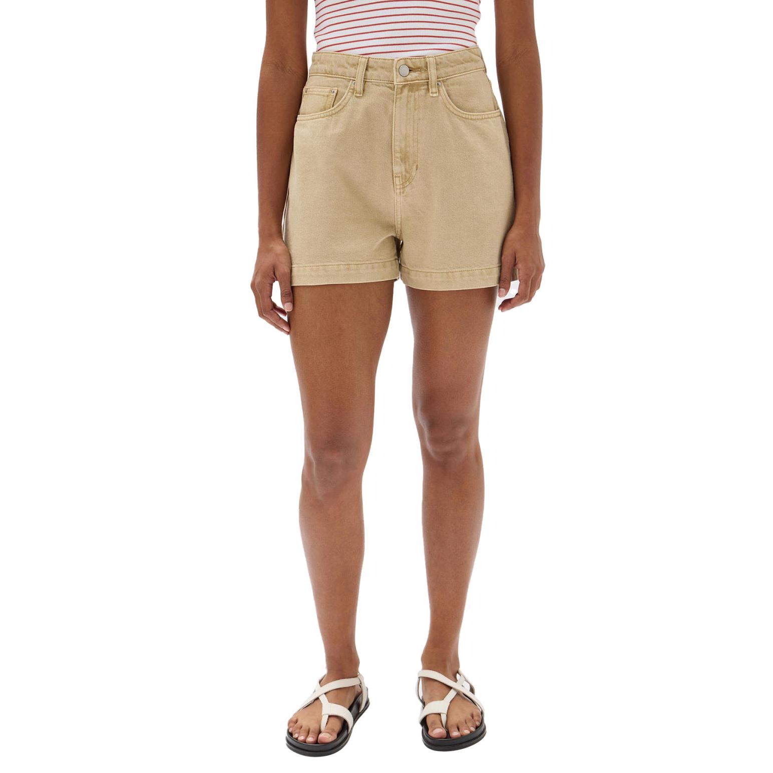 Assembly Label Boxy Denim Short Tan