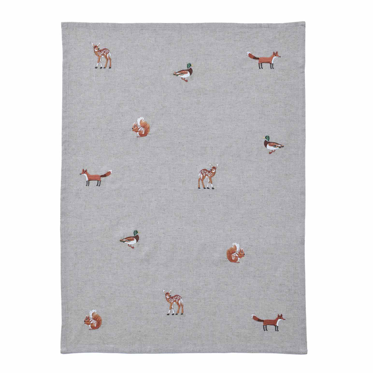 MM Linen Woodland Wanderers Tea Towel 50x70