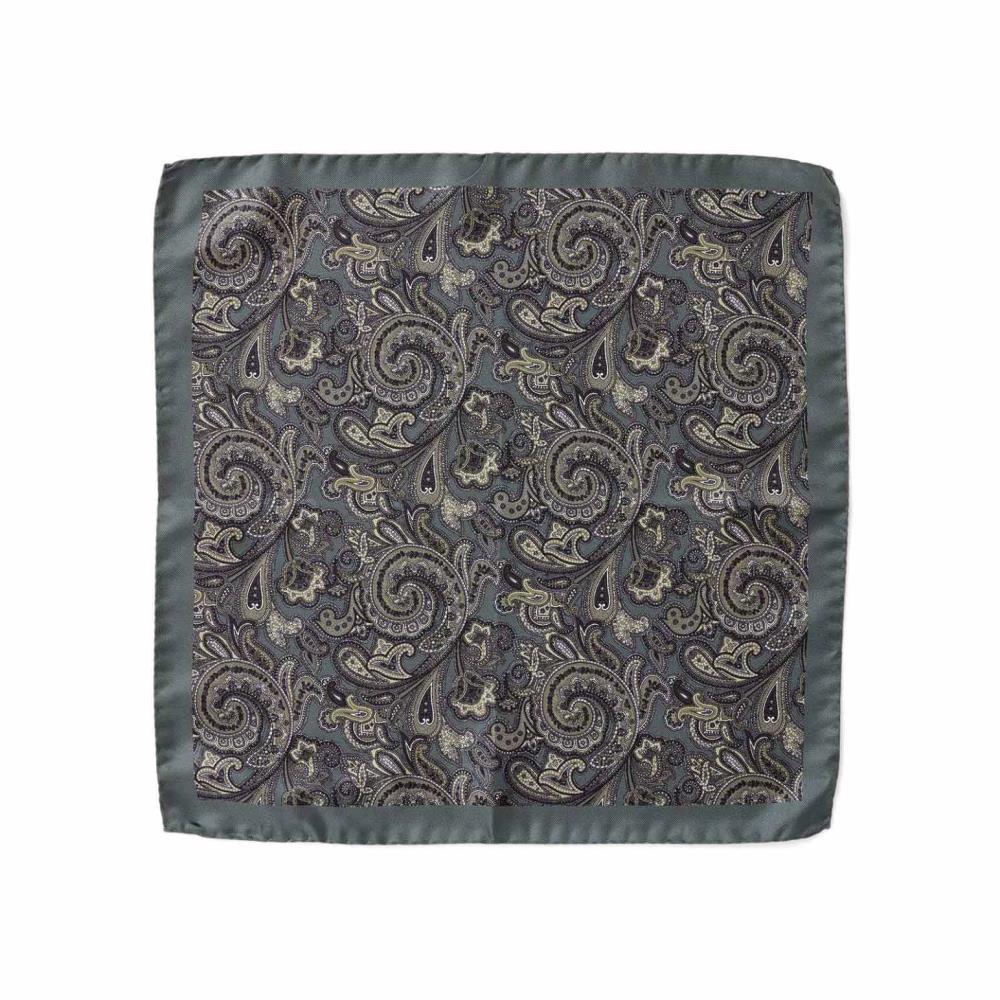 Cambridge Spiral Paisley Pocket Square