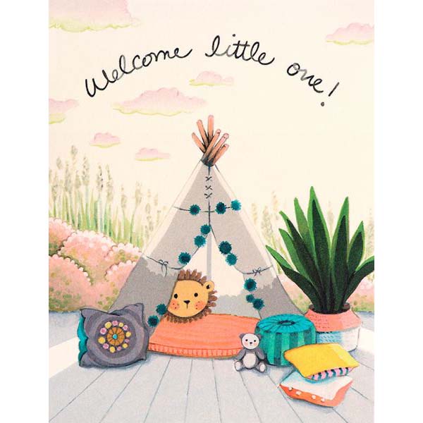 Baby Tee Pee Card