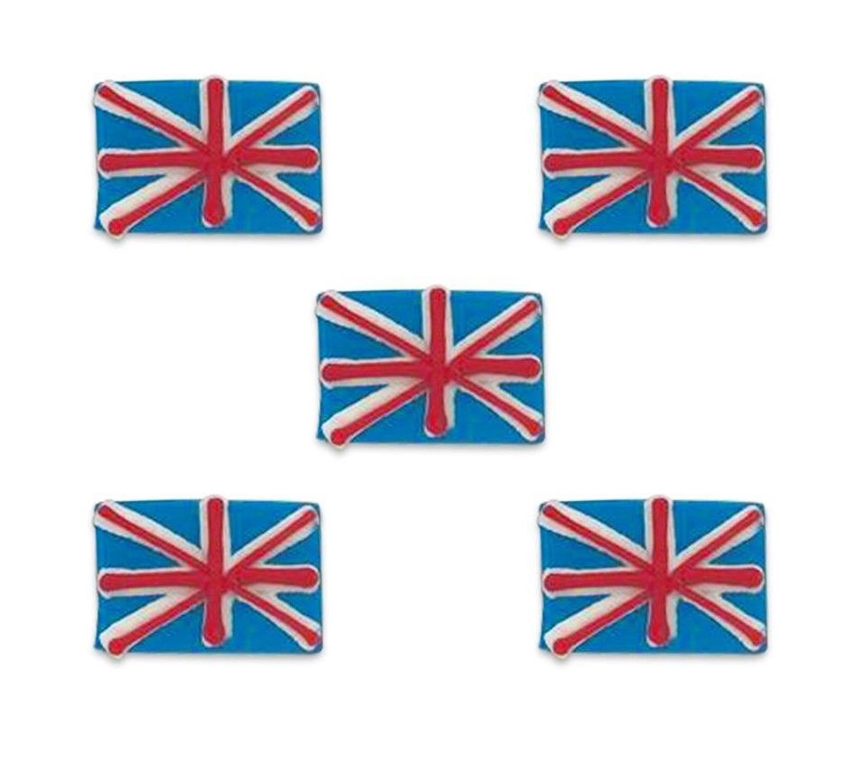 Wilton Union Jack Sugarcraft Toppers 5Pk