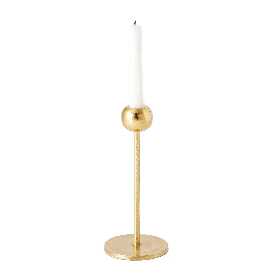 West Elm Aaron Probyn Candle Holder Brass Large 19cm