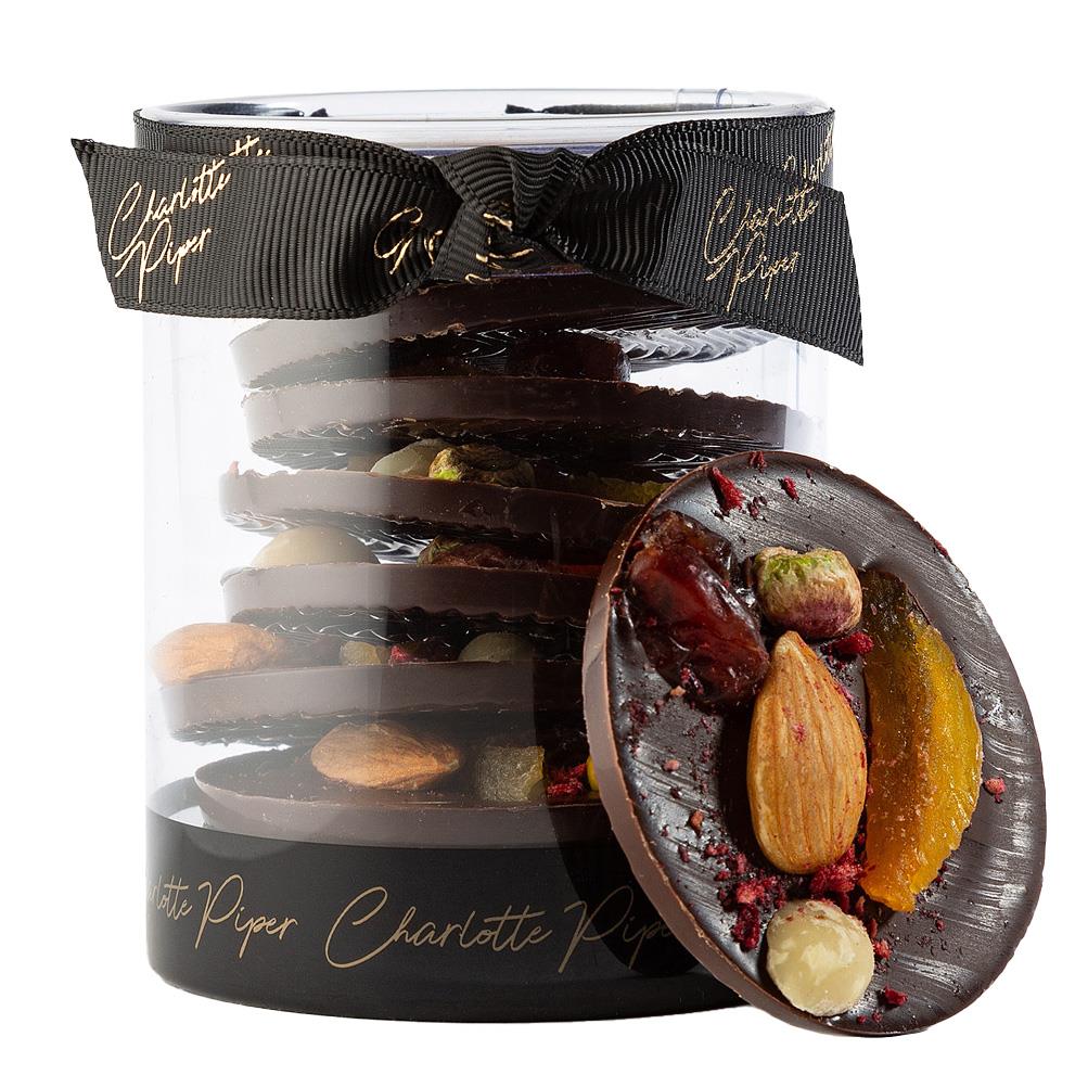 Charlotte Piper Dark Chocolate Mendiants With Fruit & Nuts 115g