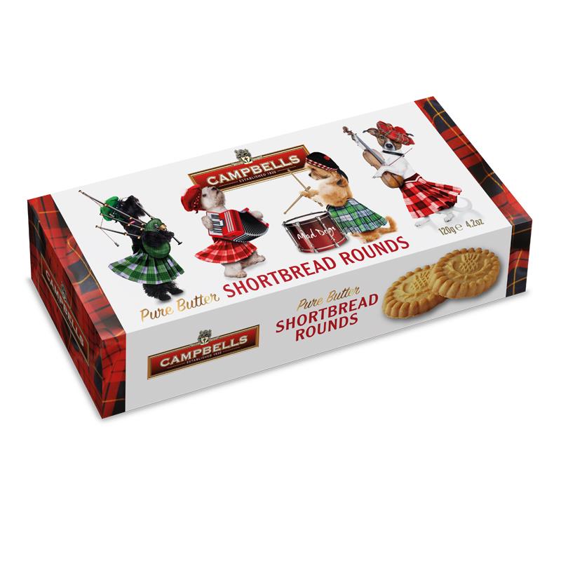 Campbells Mad Dogs Shortbread Rounds Carton 120g