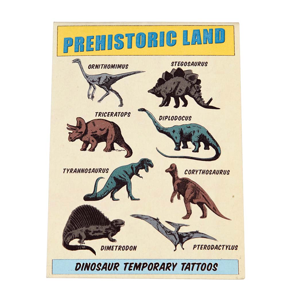 Rex London Prehistoric Land Temporary Tattoos (2 Sheets)