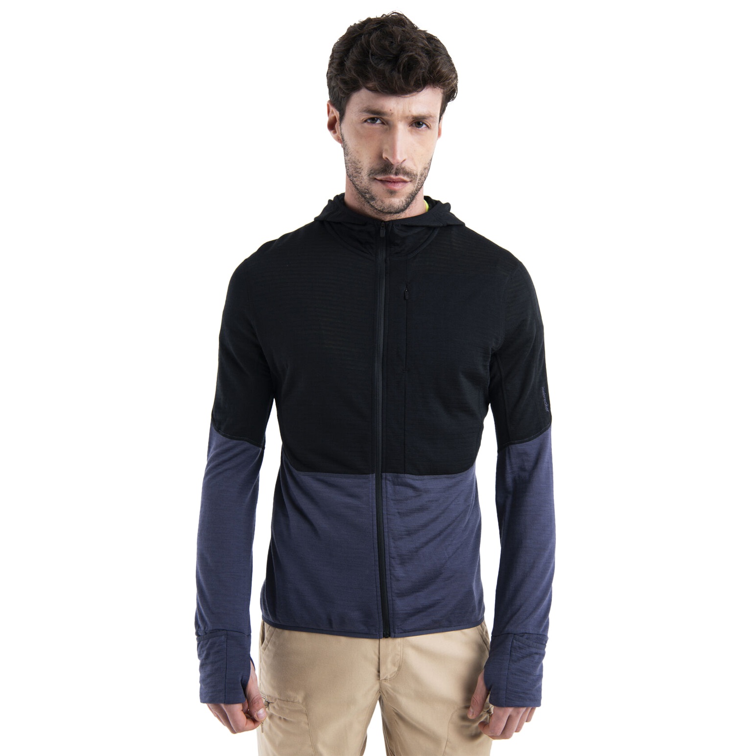 Icebreaker M Merino Blend 200 RealFleece Descender LS Zip Hoodie