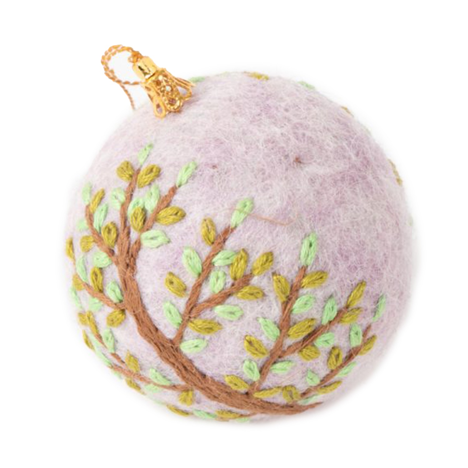 Trade Aid Lilac Tree Of Life Felt Bauble