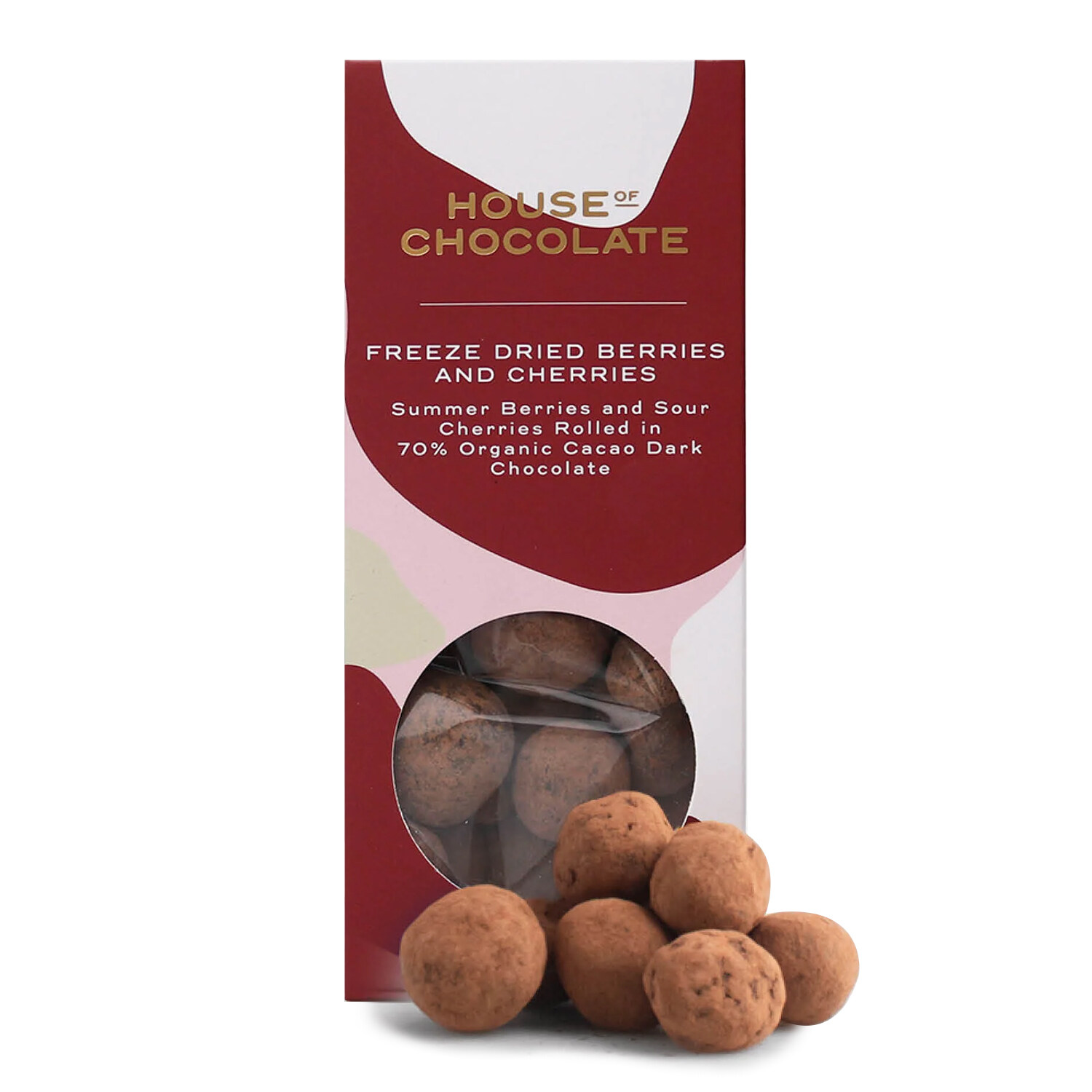 House of Chocolate Freeze Dried Berries & Cherries Dragées 100g