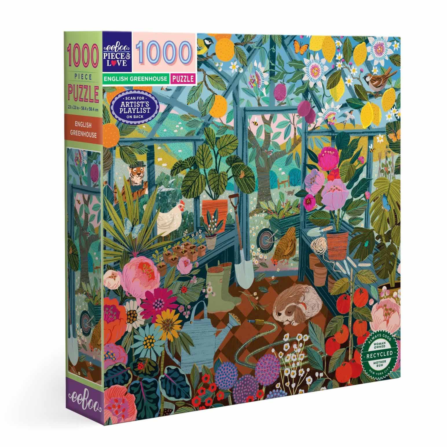 Eeboo English Greenhouse 1000 Piece Puzzle