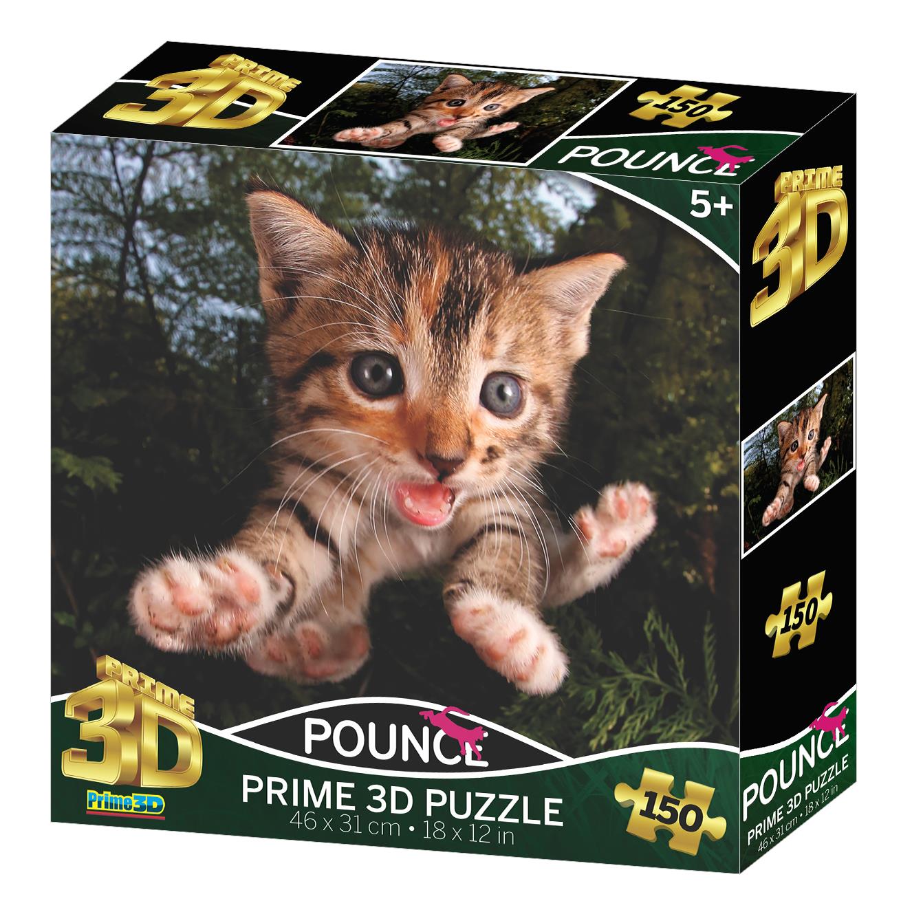 Puzzles Goliath Super 3D 150Pc: Pounce Fuzz Bucket