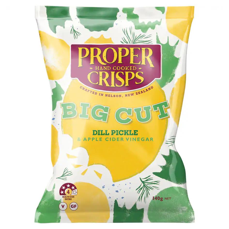 Proper Crisps Big Cut Dill Pickle - 140g