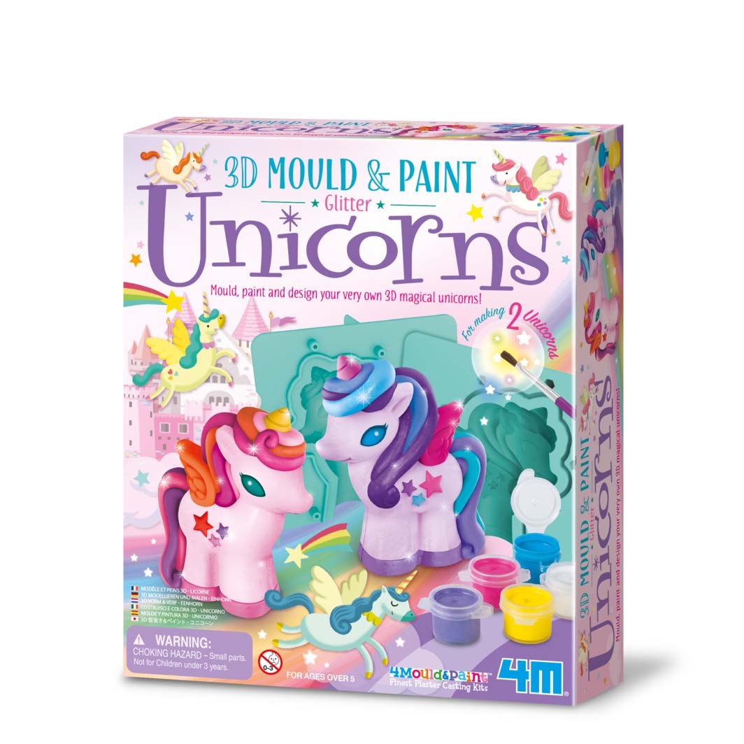 4M 3D Mould & Paint - Glitter Unicorns