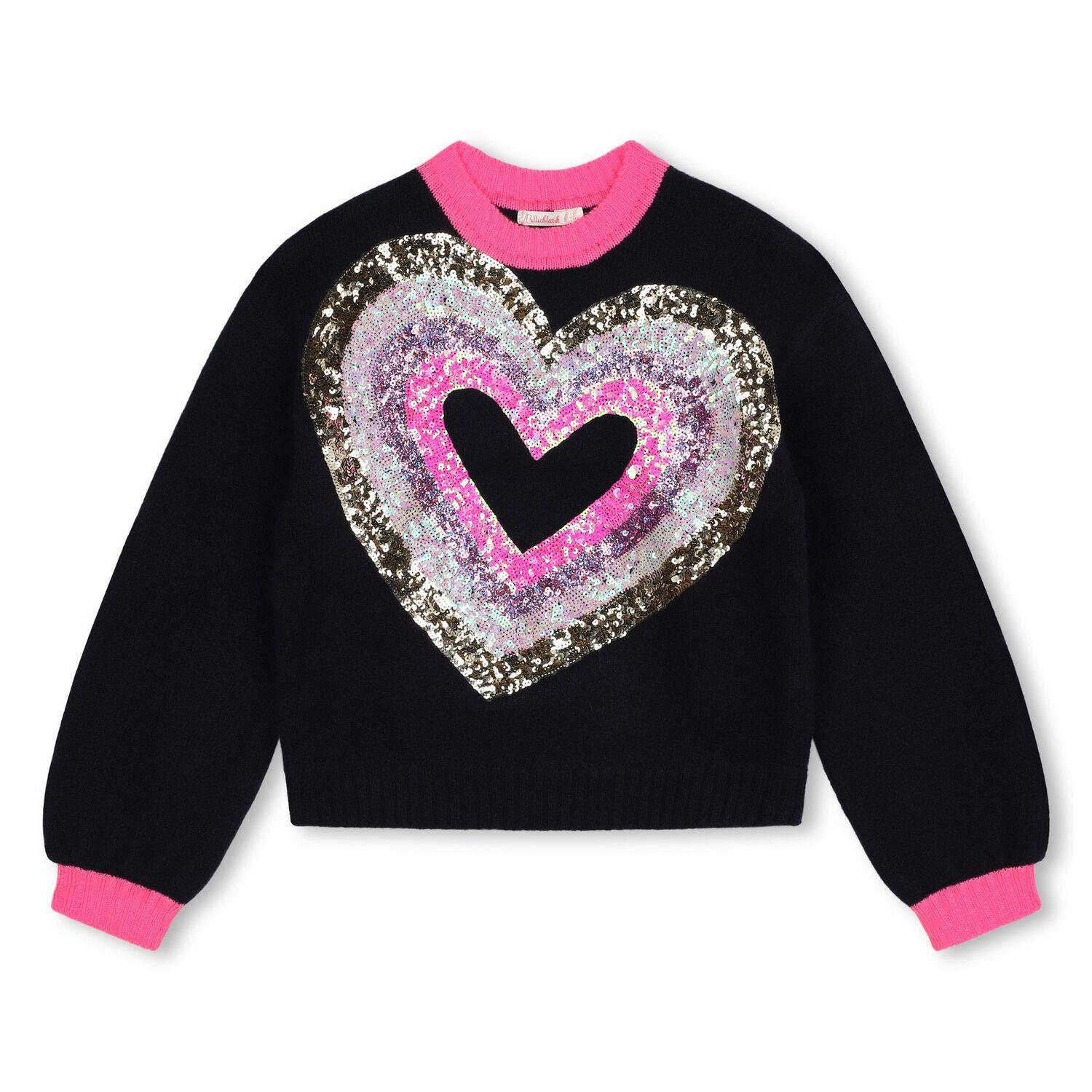 Billieblush Sequin Heart Sweater 8Y - 10Y