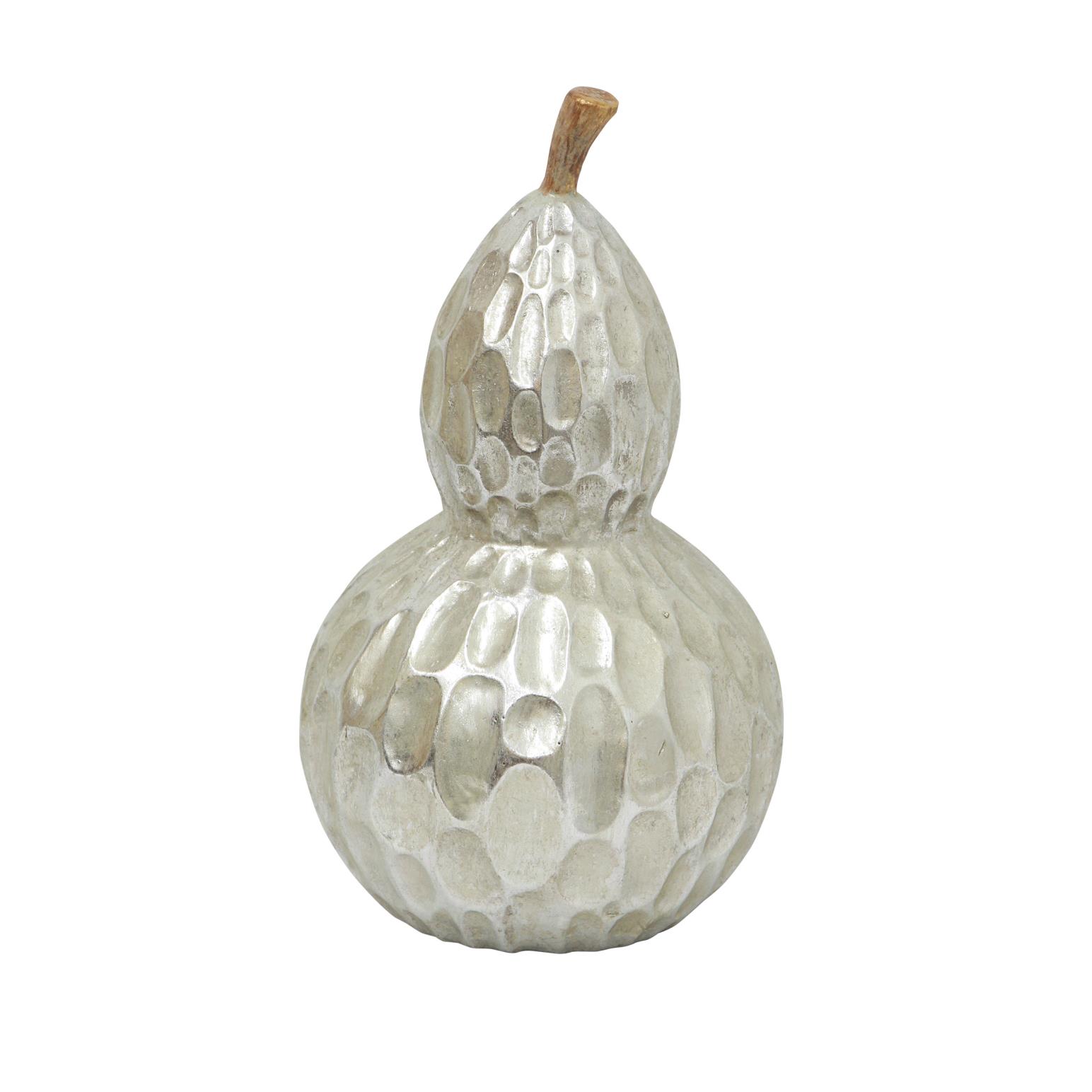 French Country Silver Gourd Decor