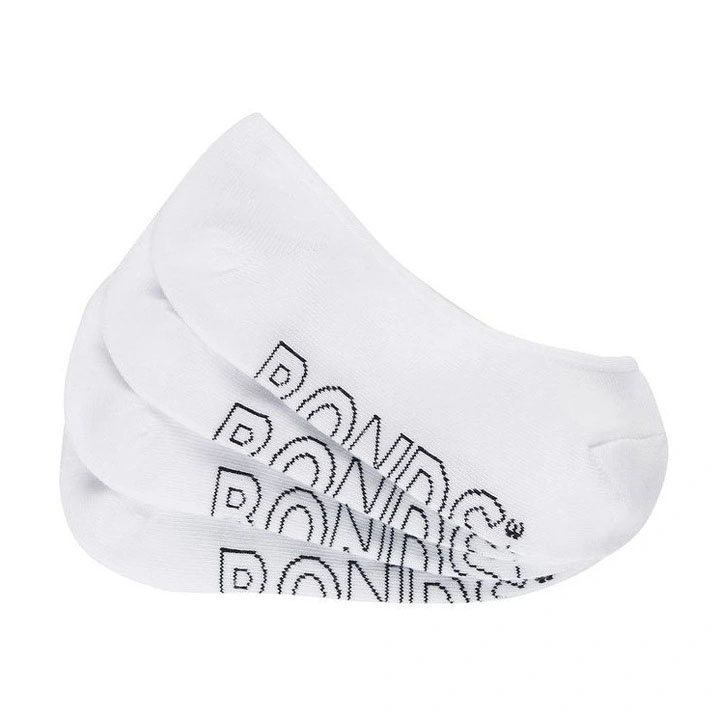 Bonds Logo Light Liner Invisible Socks - 4 Pack