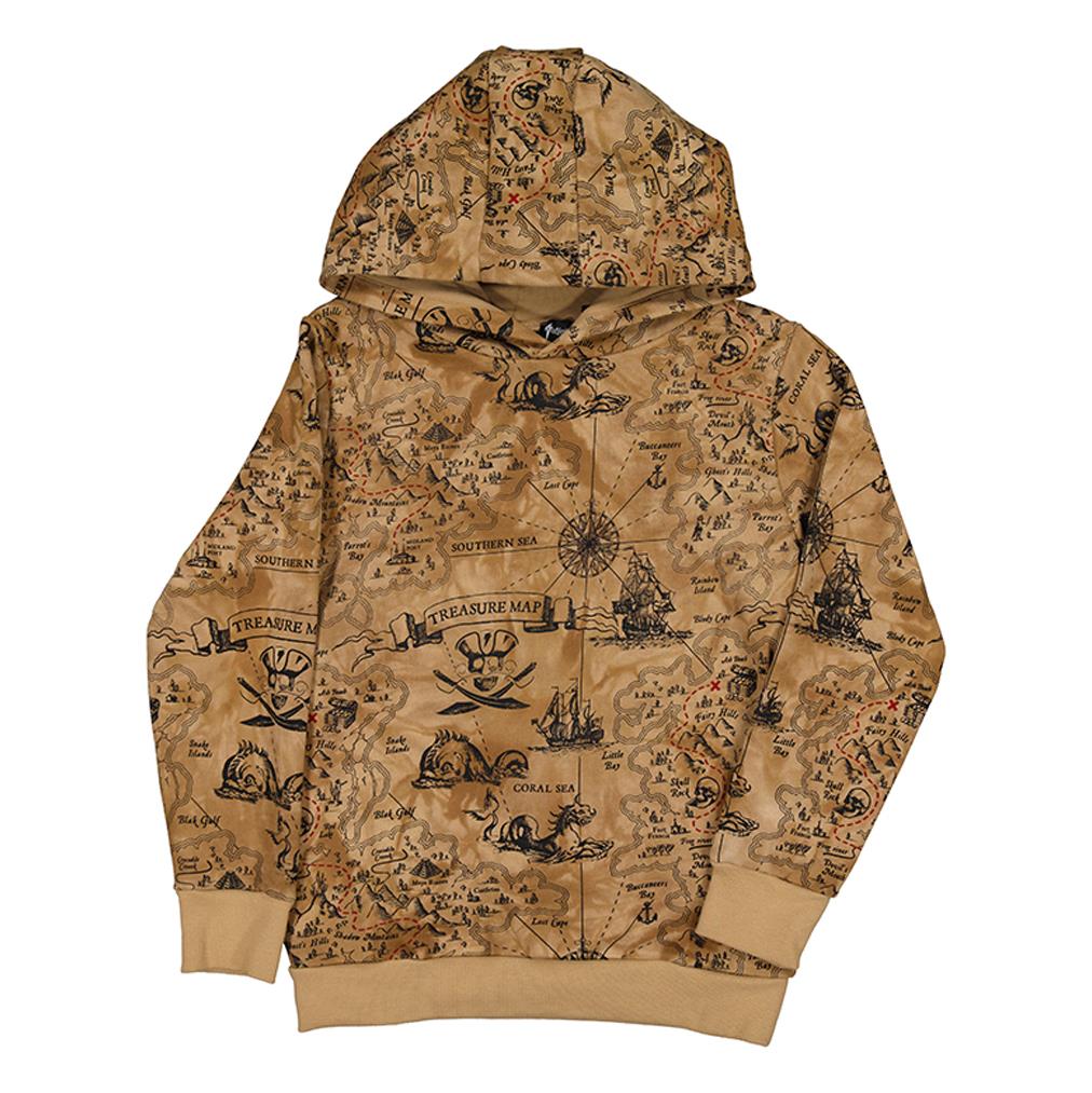 Radicool Dude Pirate Map Hood