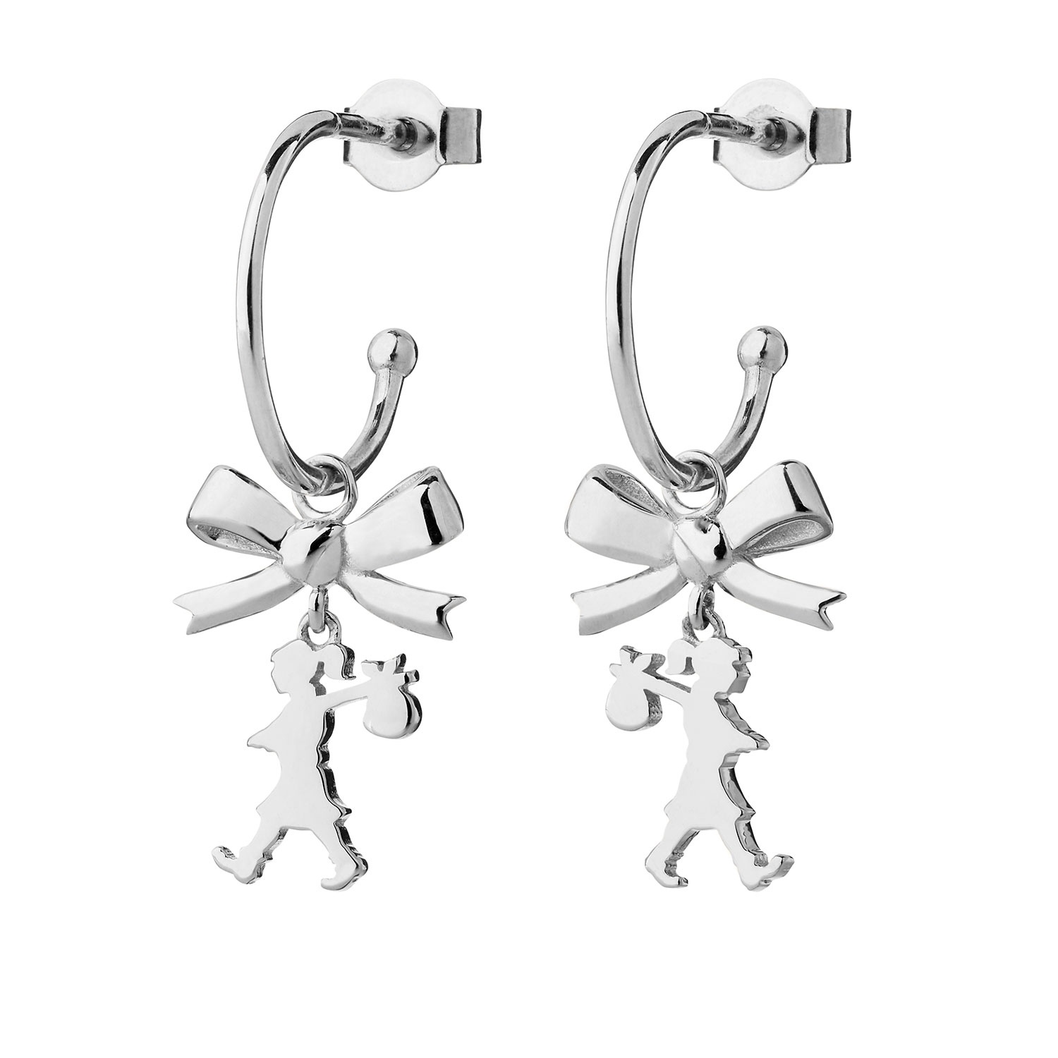 Karen Walker Jewellery Mini Girl With A Bow Hoops