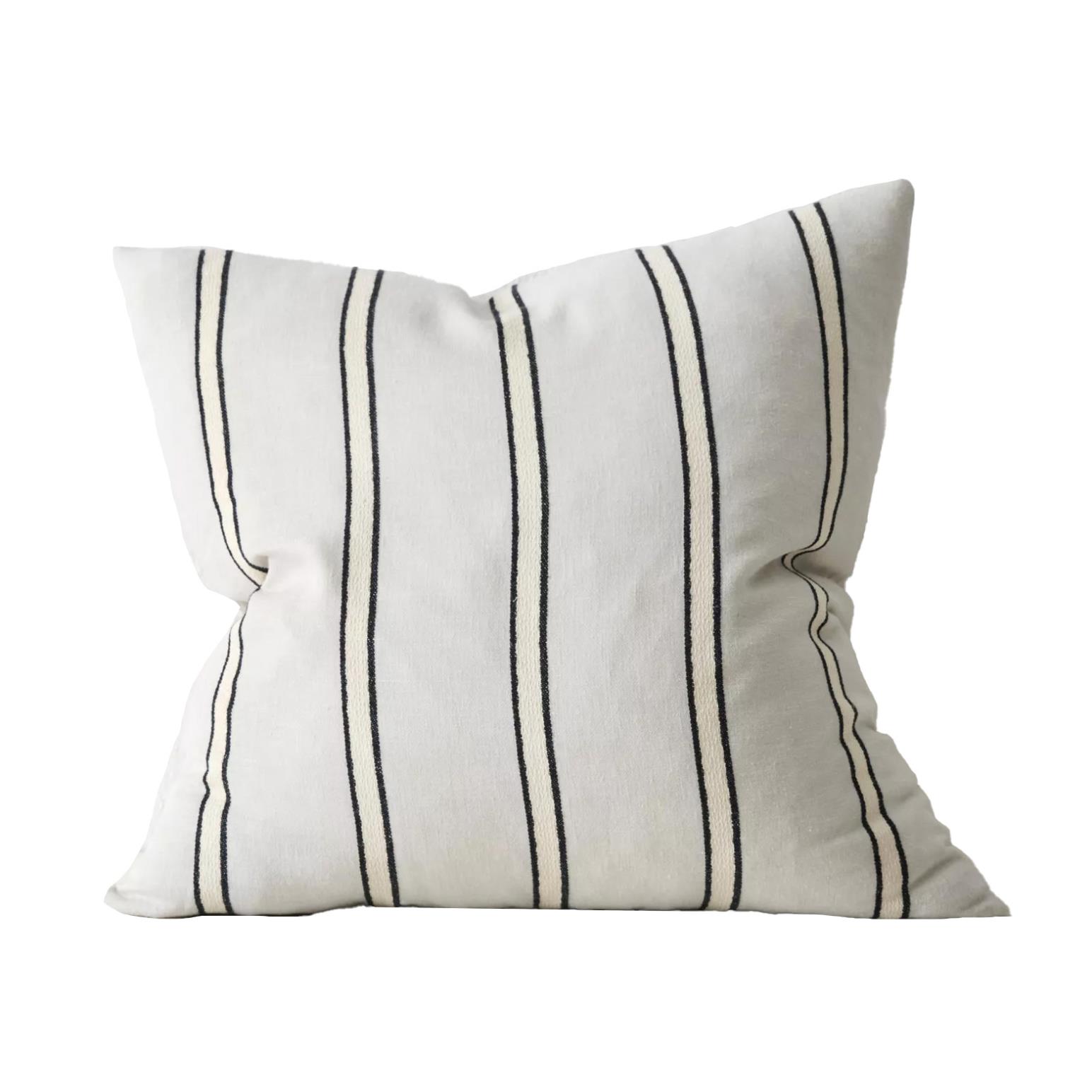 Weave Home Vinnie Woven Linen Blend Stripe Cushion 50cm x 50cm