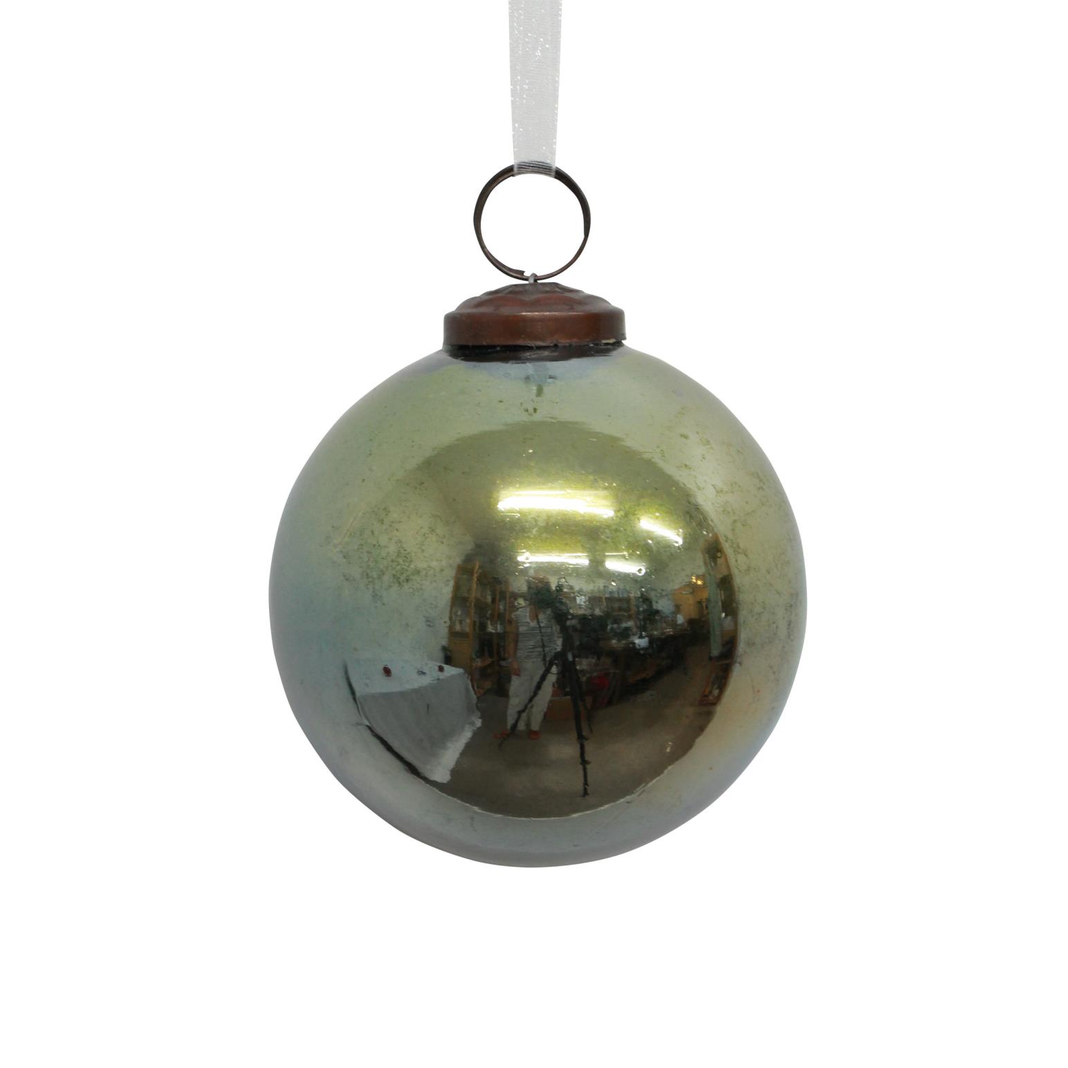 French Country Iridescent Green Bauble