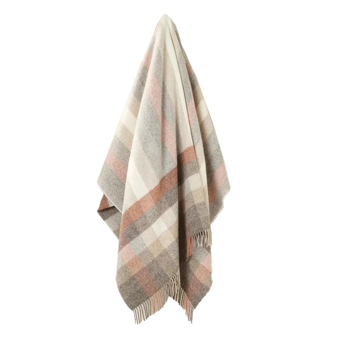 Exquisite Woodale NZ Pure Wool Collection Throw Blush