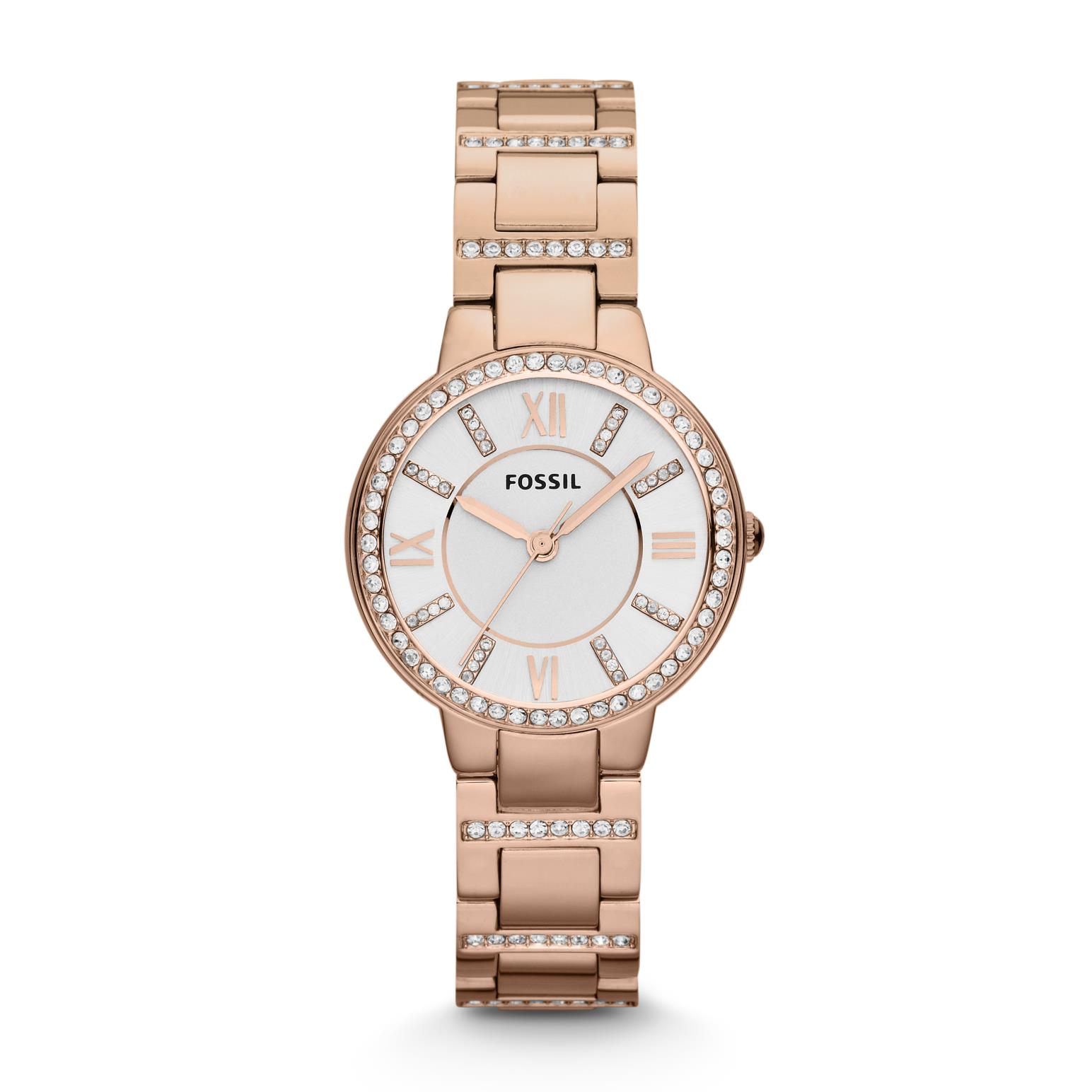 Fossil Virginia Rose Gold-Tone Analogue Watch ES3284