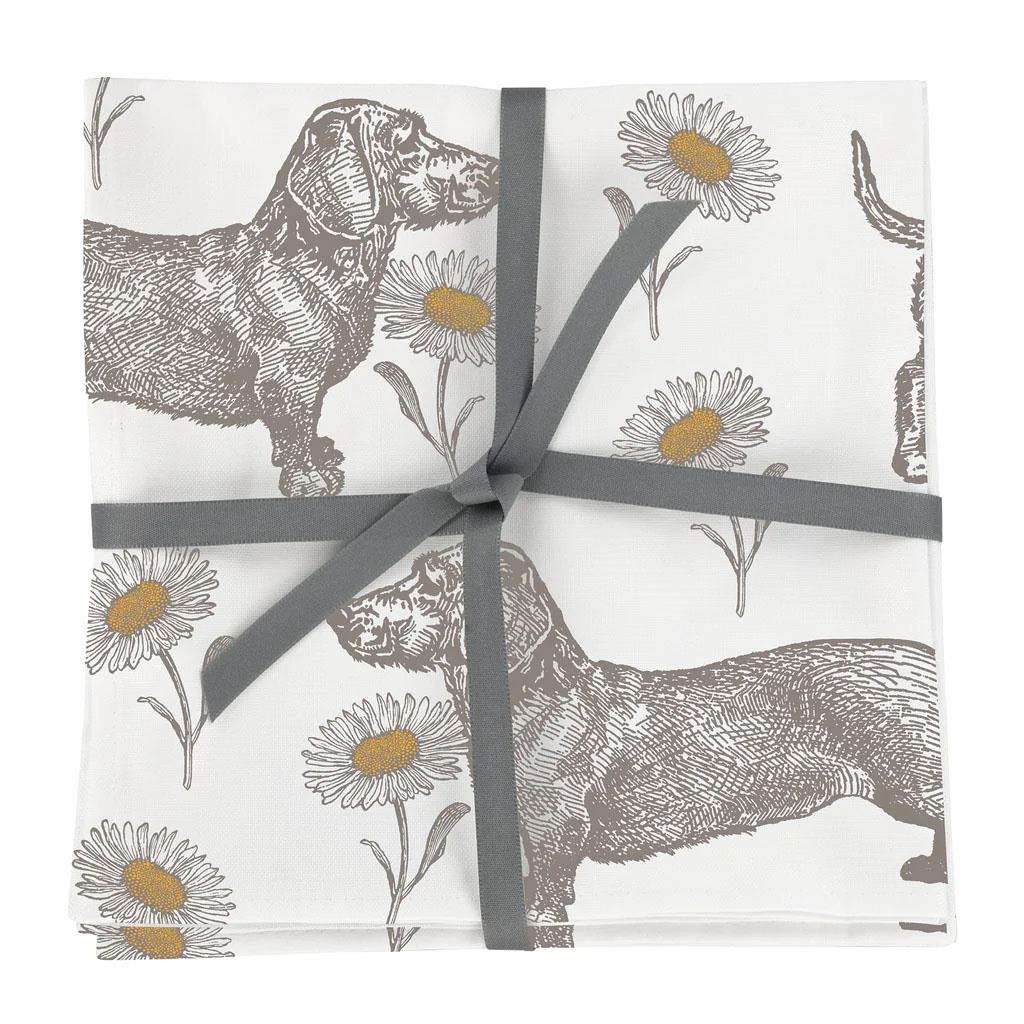 Thornback & Peel Dog & Daisy Set 4 Napkins