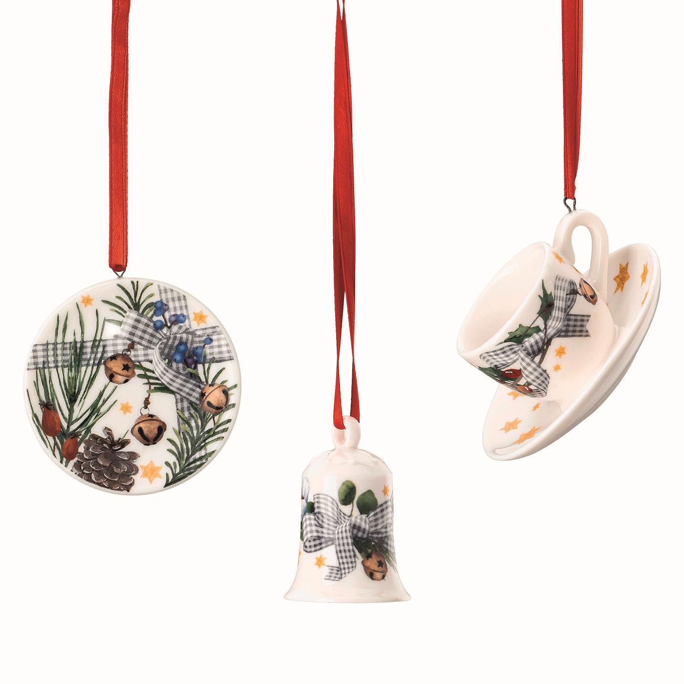 Hutschenreuther Christmas Carols Mini Hanging 3 Piece Set With Cup