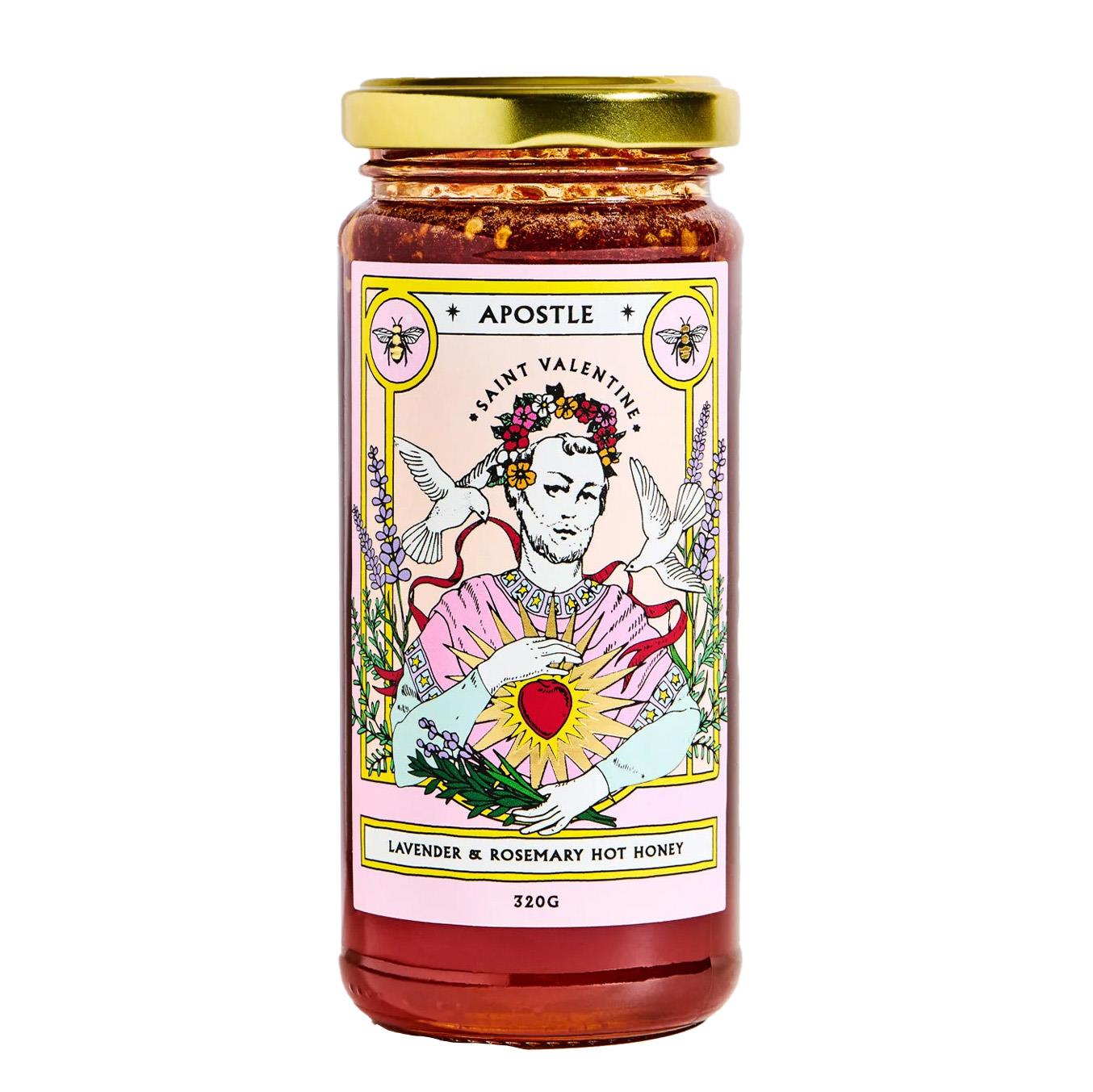 Apostle Saint Valentine - Lavender & Rosemary Hot Honey 320g