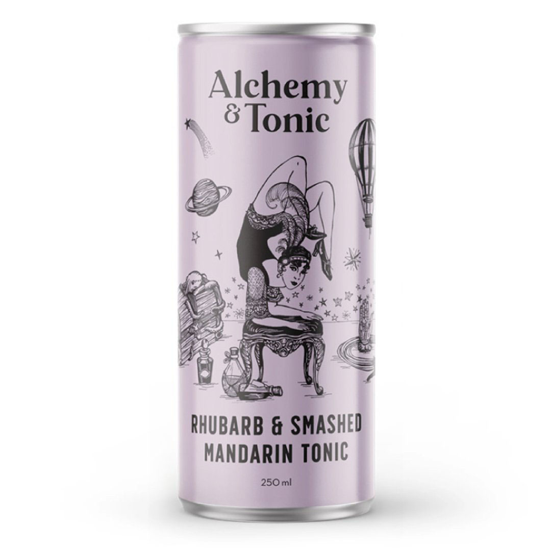 Alchemy & Tonic Rhubarb & Smashed Mandarin Tonic Water 4x250ml